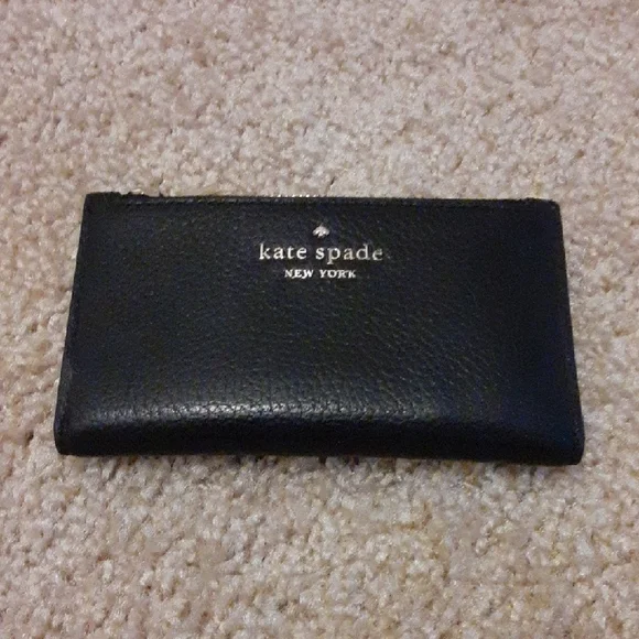 Kate Spade Black Leather Wallet - Picture 1 of 8